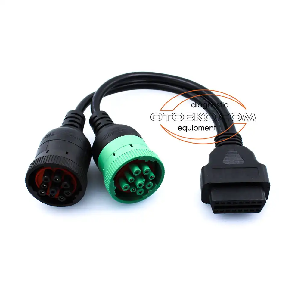 J1939 9 + 9 Pin - Obd2 OBD2 Diagnostic Adapter Cable - 10